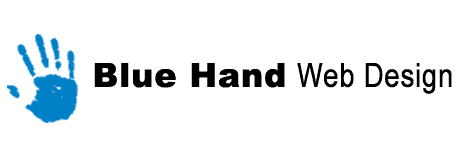 blue hand web design