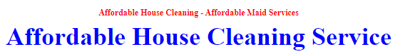 affordable house cleaning service