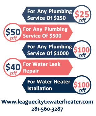 Water Heater League City TX, US, plumbing