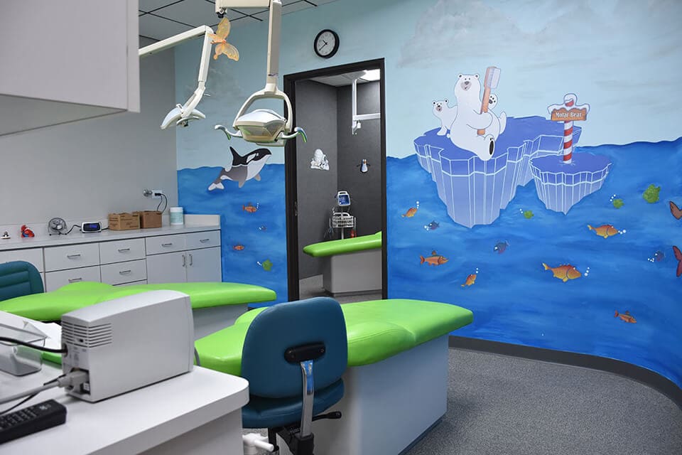 Molar Bear Pediatric Dentistry - Houston, TX, US, exam and cleaning