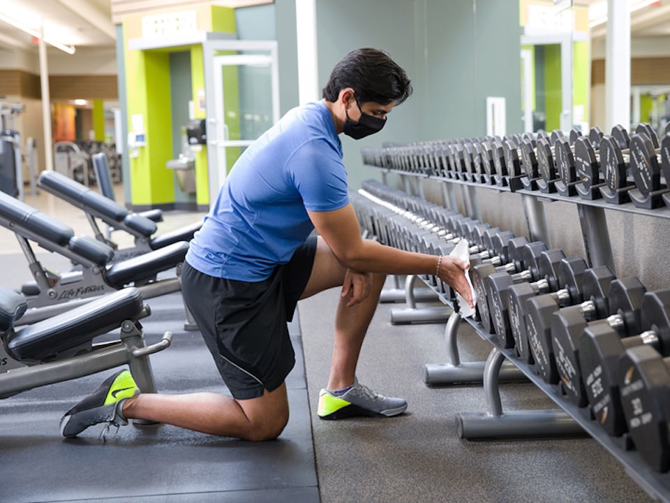 LA Fitness - Chicago (IL 60615), US, tricep dumbbell