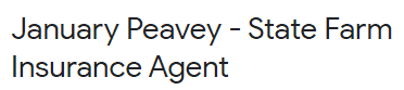 january peavey - state farm insurance agent